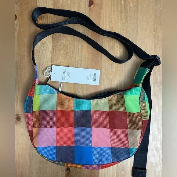 Small Baggu Crescent Bag Madras - Picture 2 of 3